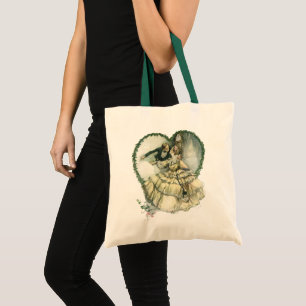 Vintage Harrison Fisher, Christmas Bride and Groom Tote Bag