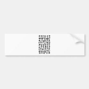 Vintage Hats Bumper Sticker
