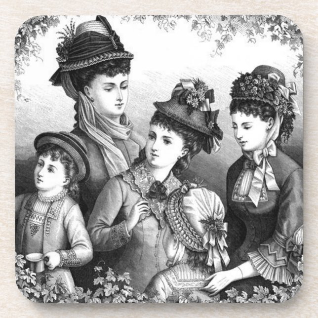 Vintage Hats Cork Coaster (Front)