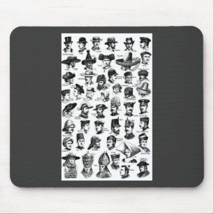 Vintage Hats Mouse Pad