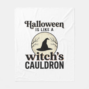 Vintage Haunted Castle Halloween Town Shirt Design Fleece Blanket