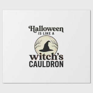 Vintage Haunted Castle Halloween Town Shirt Design Wrapping Paper
