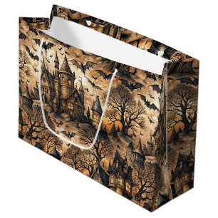 Vintage Haunted House Large Gift Bag