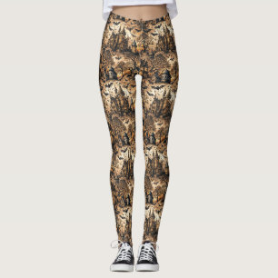 Vintage Haunted House Leggings