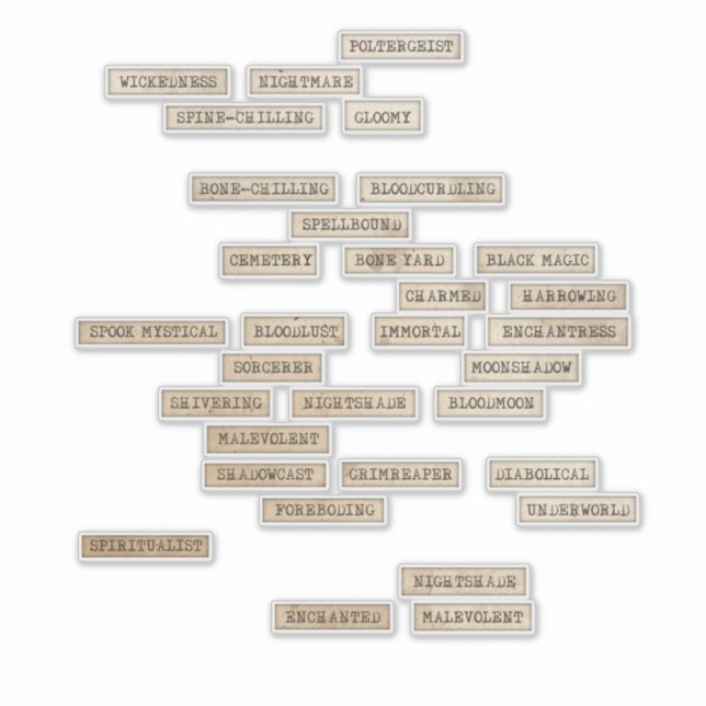 Vintage Haunting Words Halloween (Front)