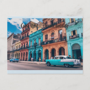 Vintage Havana Cuba Colourful 'Cuba vibe' Postcard