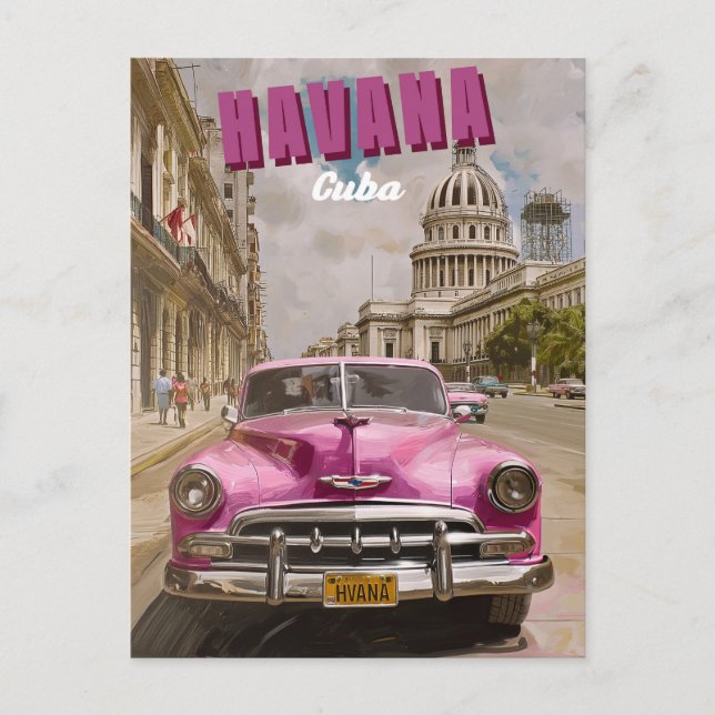 Vintage Havana Vibes: National capitol Postcard (Front)
