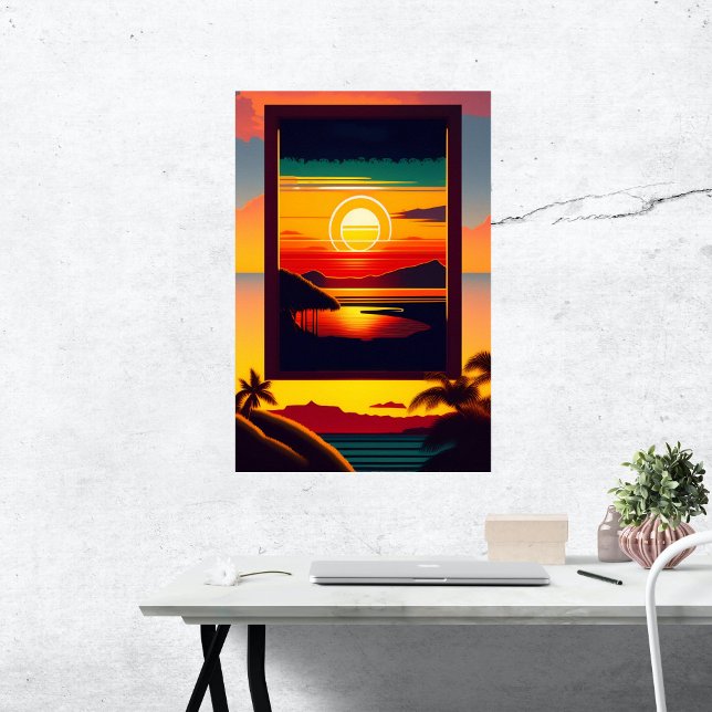 Vintage Hawaii Colourful Travel Artwork Poster (Creator Uploaded)