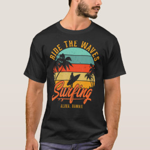 Vintage Hawaii Hawaiian Beach Surfing 70's Maui Su T-Shirt