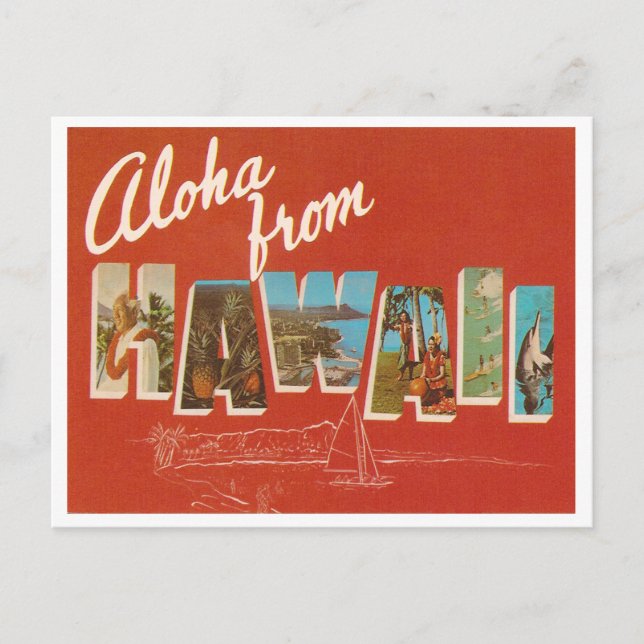 Vintage Hawaii Postcard (Front)