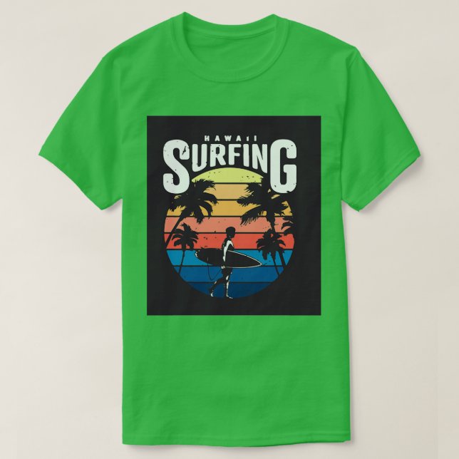 Vintage hawaii surfing label T-Shirt (Design Front)