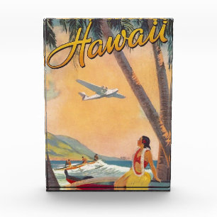 Vintage Hawaii Travel Artwork Photo Block