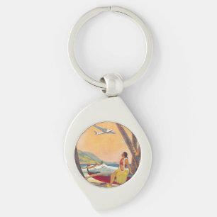 Vintage Hawaii Travel Key Ring