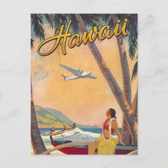 Vintage Hawaii Travel Postcard (Front)