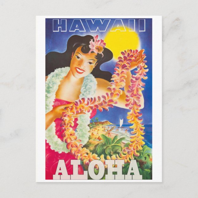 Vintage Hawaii Travel Postcard (Front)