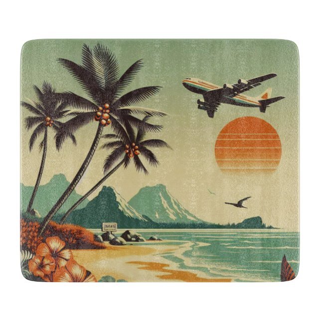 Vintage Hawaii/Tropical  Cutting Board (Front)