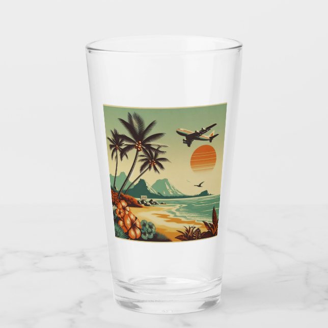 Vintage Hawaii/Tropical  Glass (Front)
