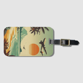 Vintage Hawaii/Tropical  Luggage Tag