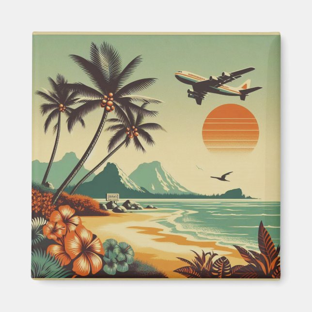 Vintage Hawaii/Tropical  Magnet (Front)