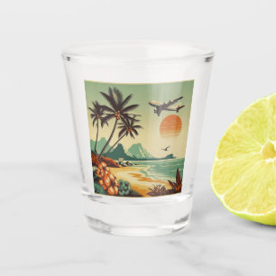 Vintage Hawaii/Tropical Shot Glass