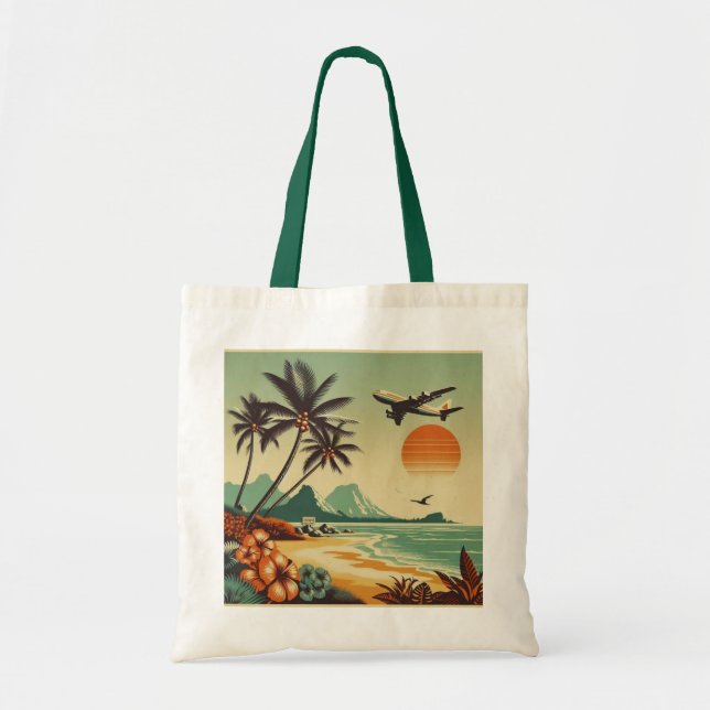Vintage Hawaii/Tropical  Tote Bag (Front)
