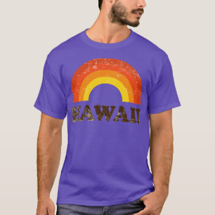 Vintage Hawaii Vacation Souvenir Retro Rainbow T-Shirt