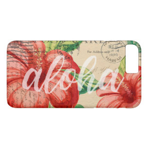 Vintage Hawaiian Hibiscus Postcard Case-Mate iPhone Case
