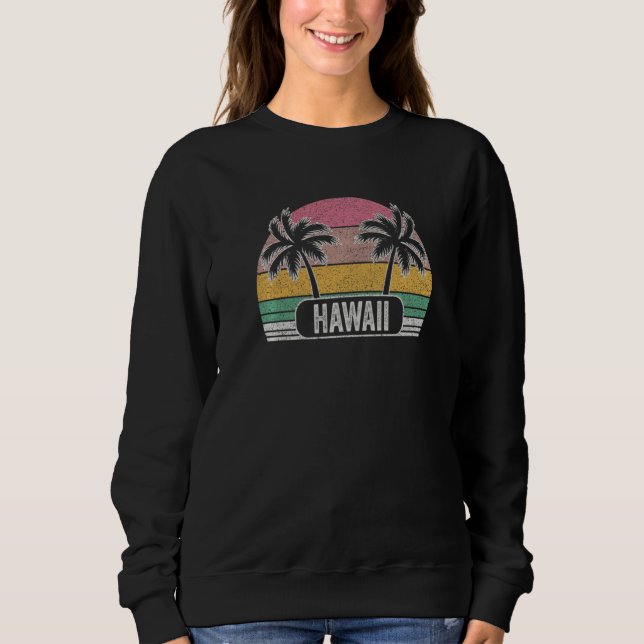 Vintage Hawaiian Island Tropical Hawaii Vacation S Sweatshirt (Front)