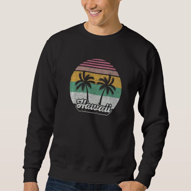 Vintage Hawaiian Island Tropical Hawaii Vacation S Sweatshirt (Front)