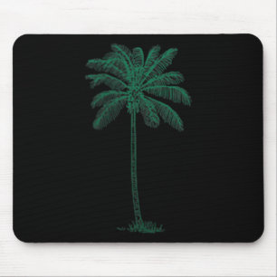 Vintage Hawaiian Palm Tree Beach Tropical Island P Mouse Pad