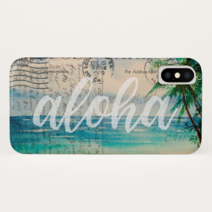 Vintage Hawaiian Palm Trees Postcard Case-Mate iPhone Case