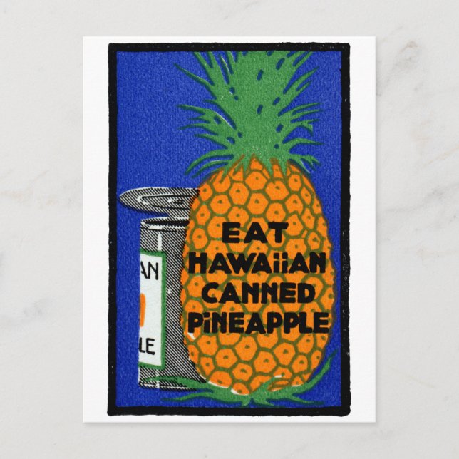 Vintage Hawaiian Pineapple Postcard (Front)