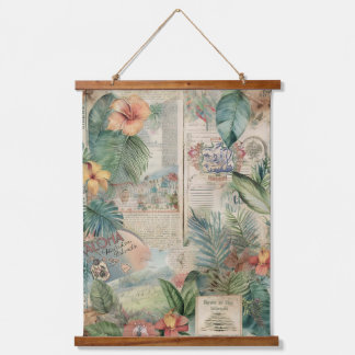 Vintage Hawaiian Scrapbook: Memories Hanging Tapestry