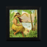 Vintage Hawaiian Travel Gift Box<br><div class="desc">Hula Girl - Carnival - Aloha Honolulu Caribbean Travel Artworks - Vintage Hawaiian Advertisement</div>