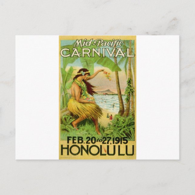 Vintage Hawaiian Travel Postcard (Front)