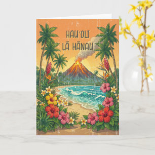 Vintage Hawaiian Travel Posters - Hawaii Island Card