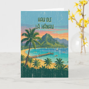 Vintage Hawaiian Travel Posters - Kauai Card
