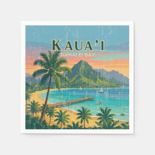 Vintage Hawaiian Travel Posters - Kauai Napkin