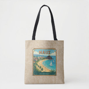 Vintage Hawaiian Travel Posters - Maui Reversible  Tote Bag