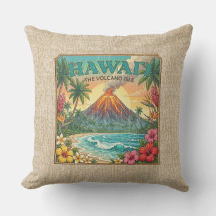 Vintage Hawaiian Travel Posters - Reversible Cushion