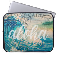 Vintage Hawaiian Wave Postcard Wetsuit