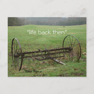 Vintage Hay Rake- customise Postcard