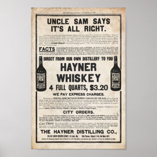 Vintage Hayner Whiskey Print
