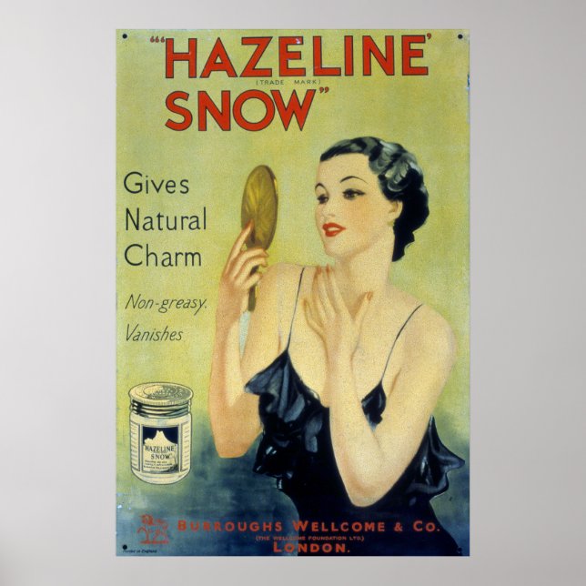 Vintage Hazeline Snow Makeup Lotion Poster (Front)