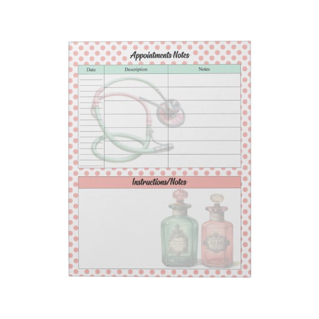 Vintage Healthcare Appointment Notes (Rotated)