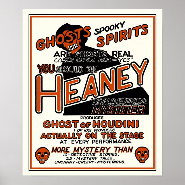 Vintage Heaney Spook Show Poster (Front)
