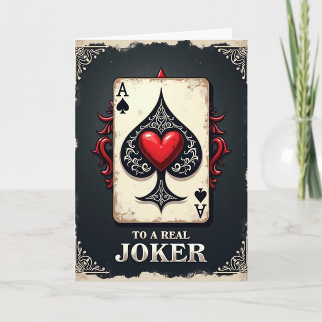 Vintage Heart Birthday Card (Front)
