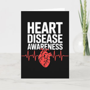 Vintage Heart Disease Awareness Heart Recovery Men Card