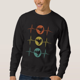 Vintage Heart Pulse Dirt Bike Rider Sweatshirt