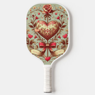 Vintage Heart Valentine's day xoxo  Pickleball Paddle